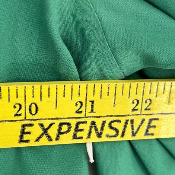 NWT CHICO'S Shirt Size 3 (XL) Green Button Front Non-Iron Fitted Quarter Sleeve - Picture 4 of 9